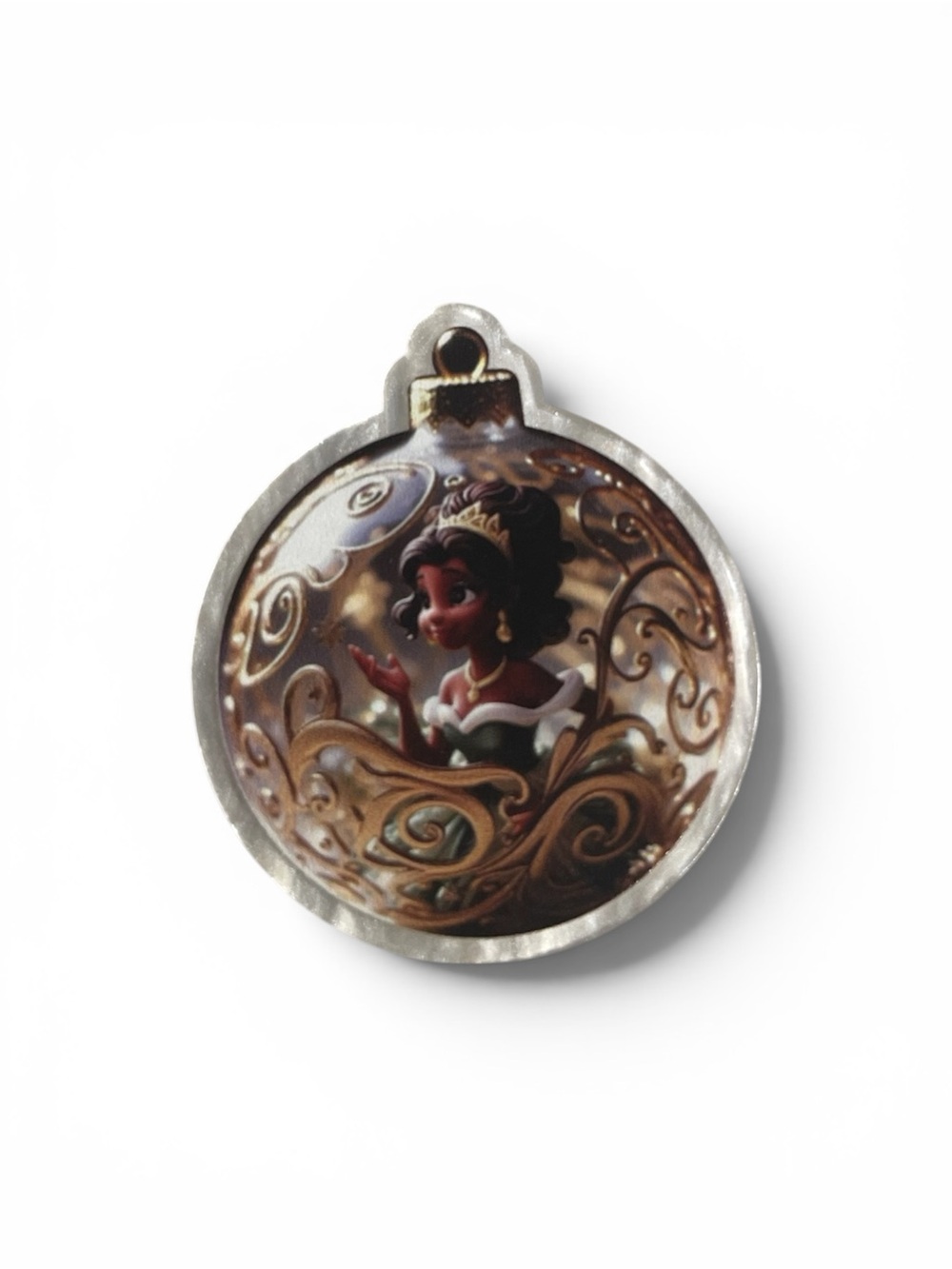 Gold-Tone Round Princess Tiana Pop-socket